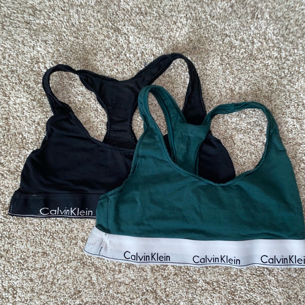 2 Calvin Klein racer back sport bras